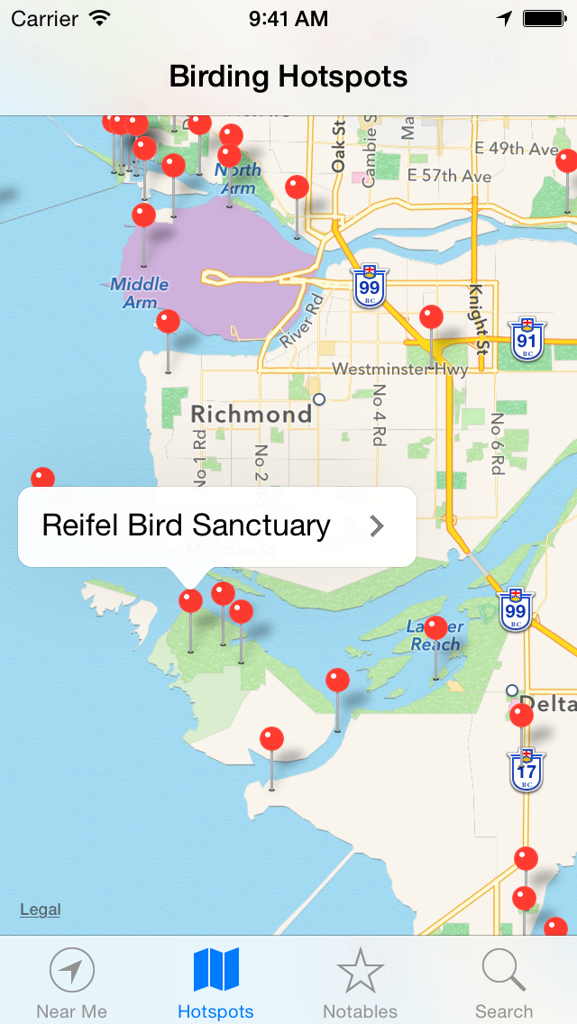 Screenshot of Birds Near Me